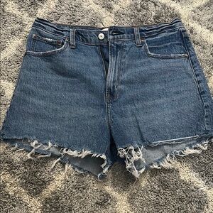 Denim Frayed Hem Women's Shorts